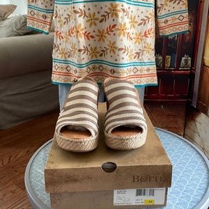 Brown Aubyrn Brown Stripe Textile Sandal, Size 7 M